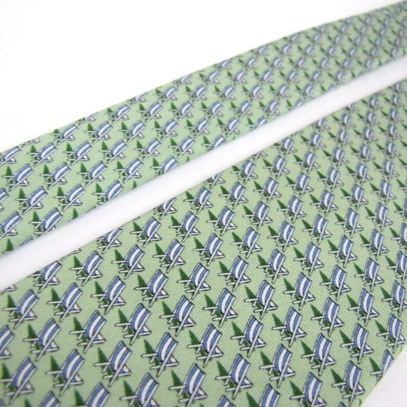 VINEYARD VINES Tie Green Blue Nautical Beach Chair - Picture 3 of 7
